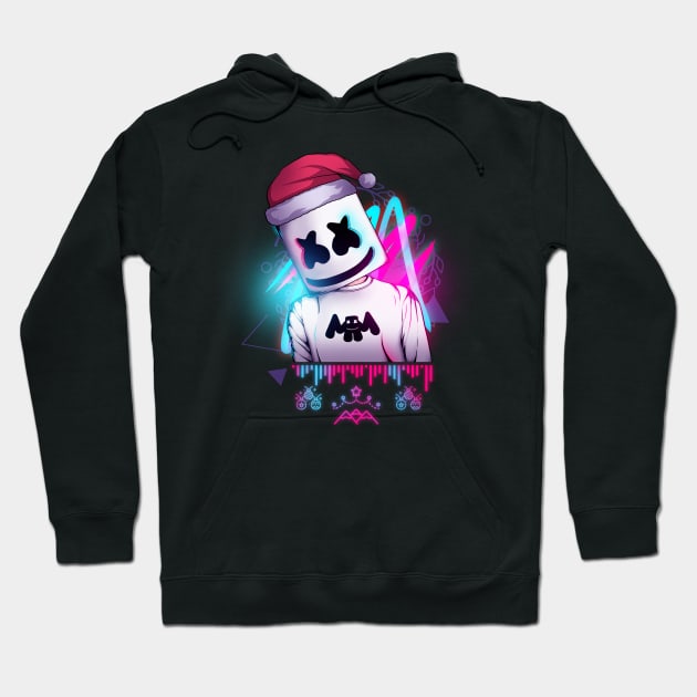 Marshmello \\ neon Merry Christmas Hoodie by DenielHast